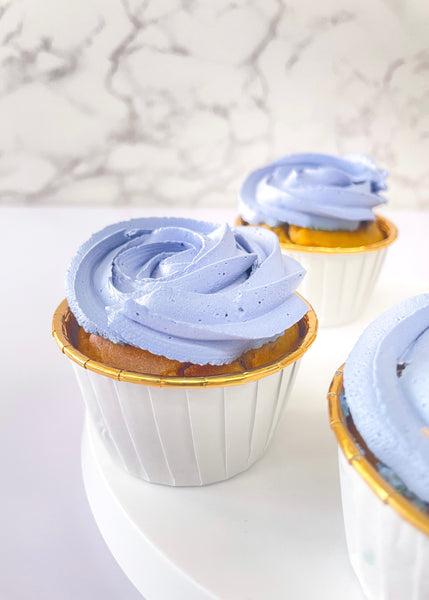 Blueberry Butterfly Pea Cupcake 蝶豆花藍莓杯子蛋糕