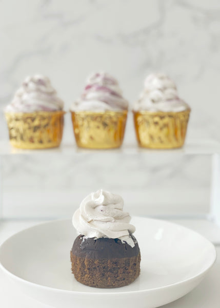 Acai Berry Hojicha Cupcakes 巴西莓果焙茶杯子蛋糕