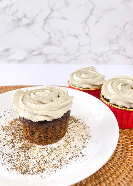 Double Hojicha Cupcakes 雙重焙茶杯子蛋糕