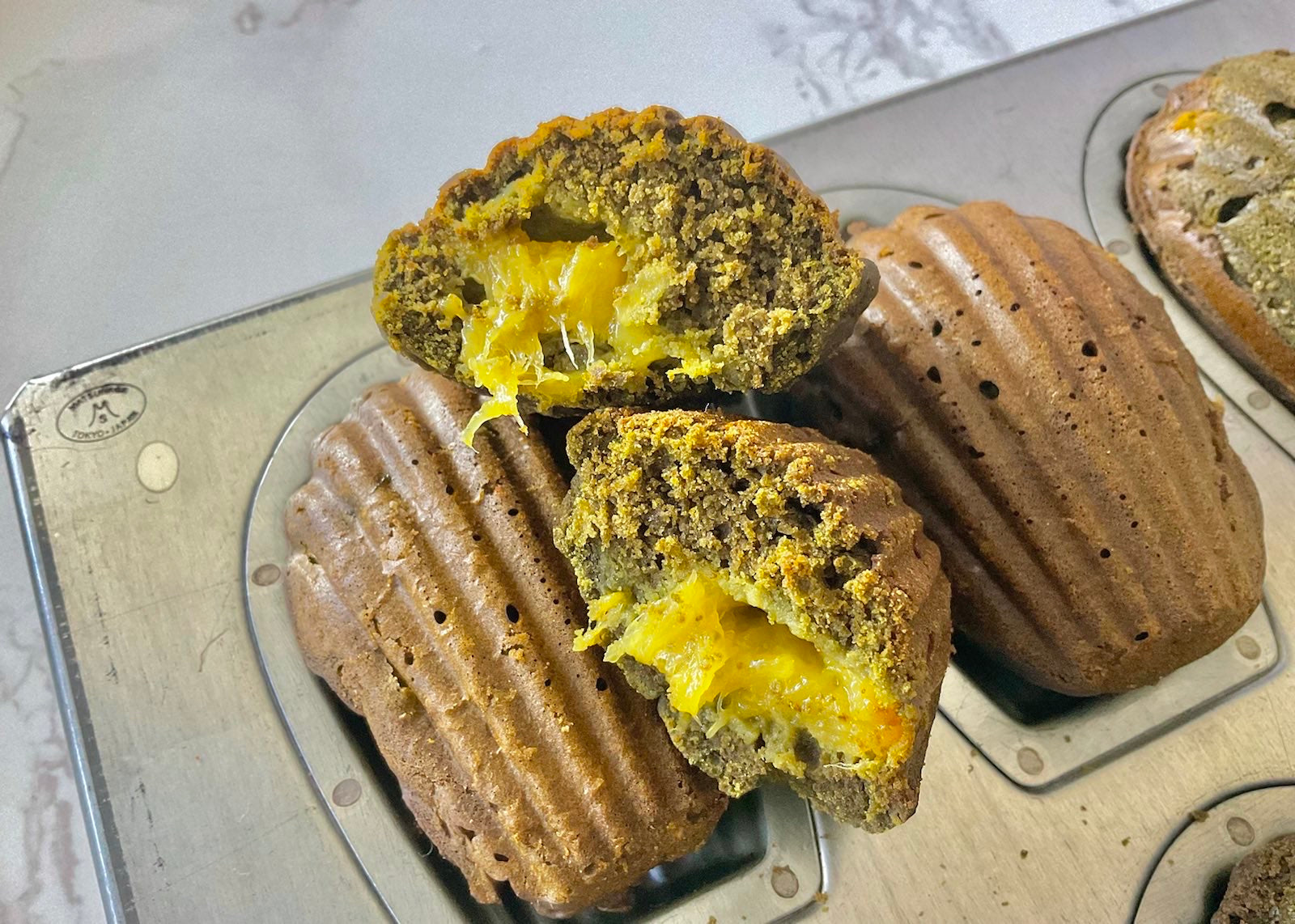 Matcha Mango Madeleines 抹茶芒果瑪德蓮