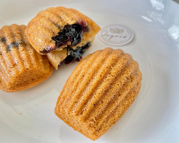 Vanilla Blueberry Jam Madeleines 藍莓果醬瑪德蓮